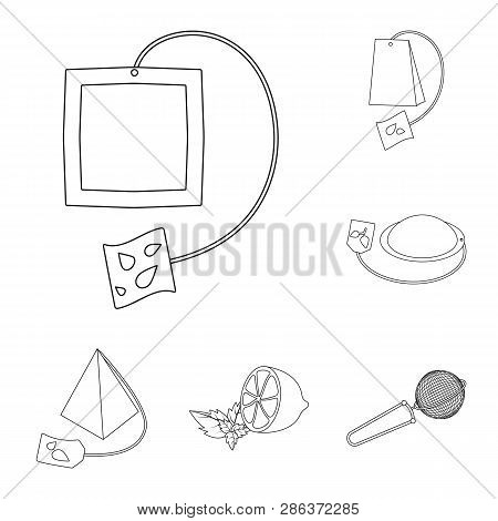 Vector Design Of Food And Natural  Sign. Set Of Food And Black  Stock Vector Illustration.