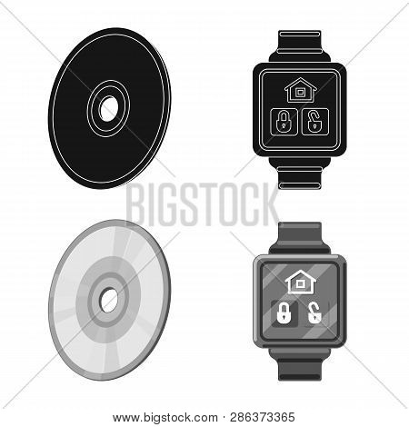 Isolated Object Of Laptop And Device Symbol. Set Of Laptop And Server Stock Vector Illustration.