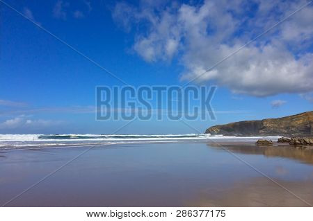 Beautiful Cloud Over The Ocean, Seascape, Beautiful Beach, Pacifying Landscape