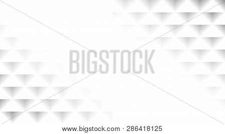 Vector Geometric White Background. Abstract Triangles Pattern Texture. White Modern Seamless Backgro