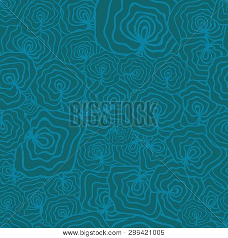 Organic Abstract Modern Turquoise And Acqua Seameless Pattern. Great For Invitations, Fabric, Wallpa