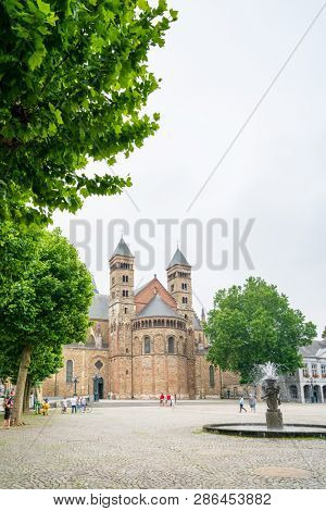 MAASTRICHT, THE NETHERLANDS - june 10, 2018: Basilica of Saint Servatius in Maastricht, Netherlands. 