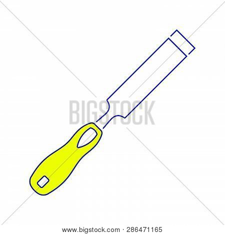 Icon Of Chisel. Thin Line Design. Vector Illustration.