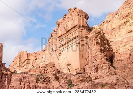 Tomb 808 At Petra, Jordan. Petra Is One Of The New Seven Wonders Of The World.