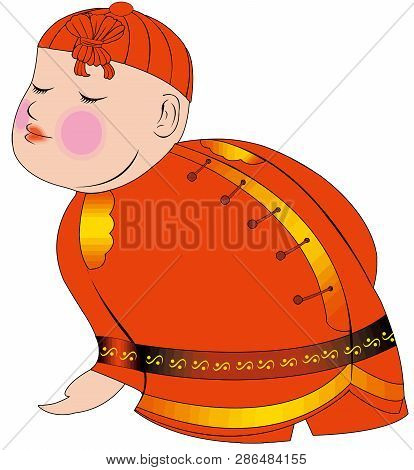 Caishen Prosperity China Happy New Year  Money Illustration Festival