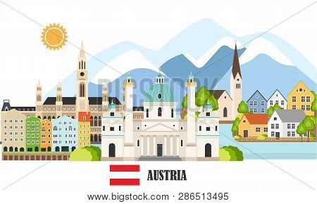 Cityscape With Austrian Landmarks