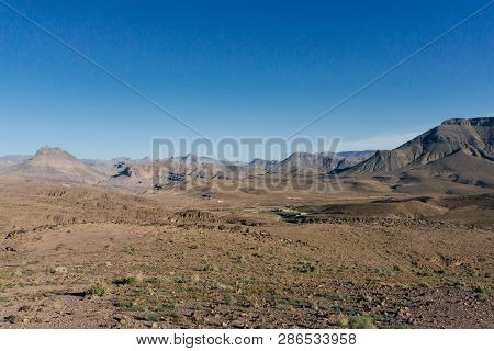 Morocco Tourism: Trekking Man In Mountains. Atlas Mountains, Jebel Sakhro (djebel Sahro), Ourzazate,