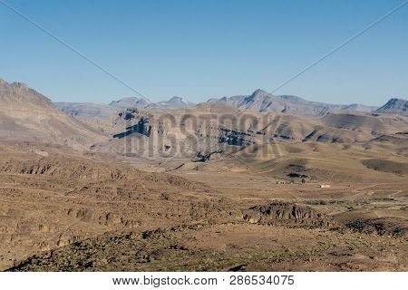Morocco Tourism: Trekking Man In Mountains. Atlas Mountains, Jebel Sakhro (djebel Sahro), Ourzazate,