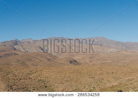 Morocco Tourism: Trekking Man In Mountains. Atlas Mountains, Jebel Sakhro (djebel Sahro), Ourzazate,