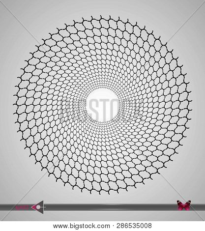 Repeating Circular Black And White Pattern. Round Background For Design.