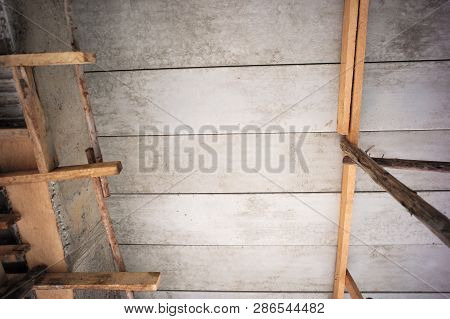 Perspective Of Structure Inside The House Under Construction.