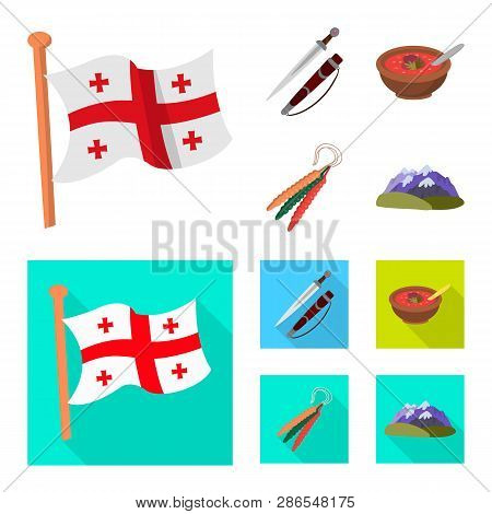 Isolated Object Of Culture And Sightseeing Logo. Set Of Culture And Originality Stock Vector Illustr