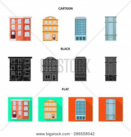 Vector Illustration Of Municipal And Center Logo. Set Of Municipal And Estate   Vector Icon For Stoc