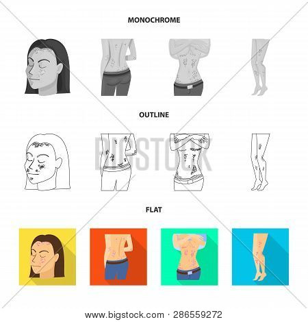 Vector Illustration Of Medical And Pain  Icon. Set Of Medical And Disease Vector Icon For Stock.