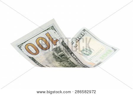 One Handred Dollars Isolated On White Background