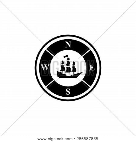Compass Of Black Icons The Ship Prow
