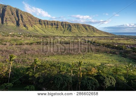 Makaha Valley On The West Coast Of Oahu