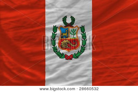 Kompletní zamával národní vlajka Peru pro pozadí