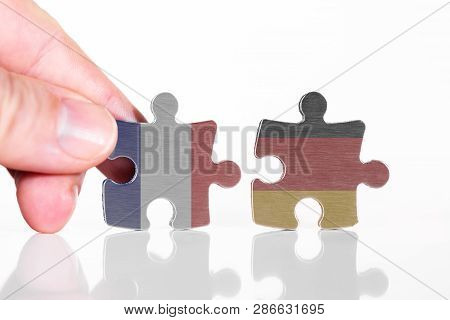 Concept Image German French Partnership Or Friendship, Aachen Treaty