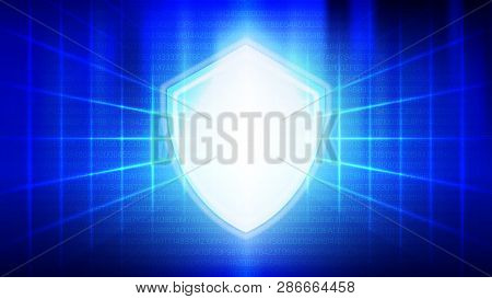 Abstract Blue Light And Shade Creative Technology Background. Vector Illustration.