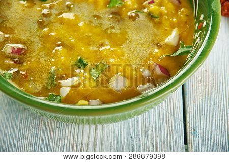 Lebanese  Shorbat Adas - Middle Eastern Lentil Soup,