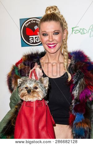 Tara Reid arrives at The Rafi 2019 Pre-Oscars Gifting Lounge at the Waldorf Astoria Hotel, Beverly Hills, CA on Feb. 22, 2019.