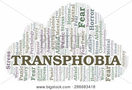 Transphobia Word Cloud. Wordcloud Made With Text Only.
