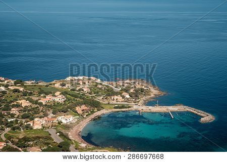Port Of San Damiano In Balagne Region Of Corsica