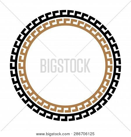 Greek Key Round Frame Vector & Photo (Free Trial) | Bigstock