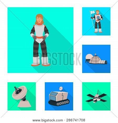 Vector Illustration Of Science And Cosmic  Symbol. Collection Of Science And Technology  Stock Vecto
