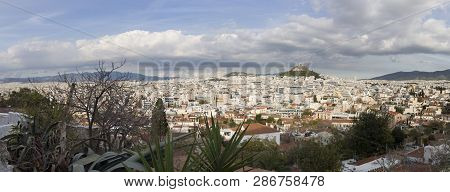 Panoramic View Of Athens And Lycabettes From The Acropolis, Greece