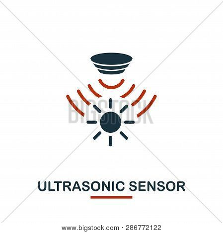 Ultrasonic Sensor Icon From Sensors Icons Collection. Creative Two Colors Design Symbol Ultrasonic S
