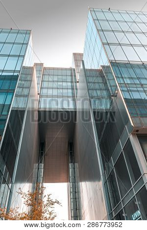 Dubai Design District, United Arab Emirates - Aug.17, 2018: Modern Business - Buildings That Combine