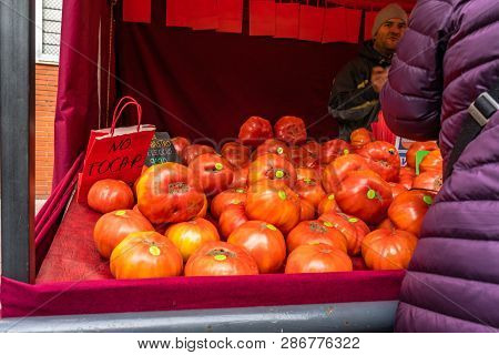February 2019: Candelera Fair In Molins De Rei, Catalonia, Spain