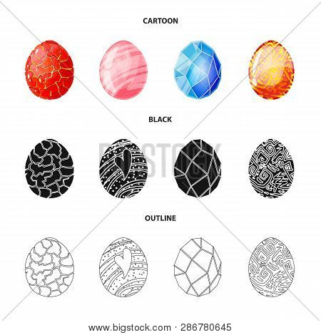 Vector Design Of Animal And Prehistoric Icon. Set Of Animal And Cute  Stock Vector Illustration.