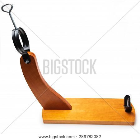 Ham Holder (support To Hold And Cut The Ham) (jamonero). Isolated On White Background.