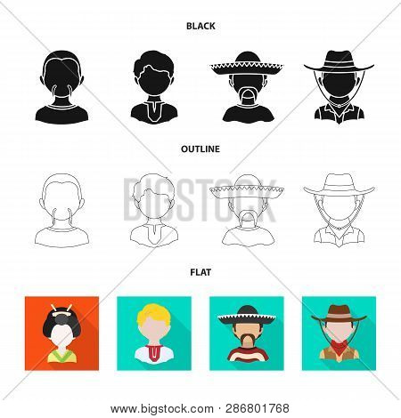 Vector Illustration Of Imitator And Resident Symbol. Set Of Imitator And Culture Stock Vector Illust