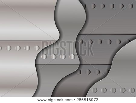 Abstract Metal Cut Art Background. 3d Metalcut Layers Texture