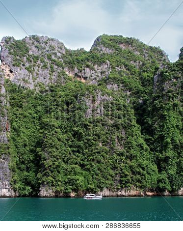 Koh Phi Phi Ley Island, Pileh Lagoon, The Andaman Sea, Thailand. Famous Tourist Destination