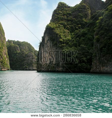 Koh Phi Phi Ley Island, Pileh Lagoon, The Andaman Sea, Thailand. Famous Tourist Destination