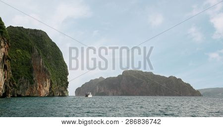 Koh Phi Phi Ley Island, Pileh Lagoon, The Andaman Sea, Thailand. A Famous Tourist Destination