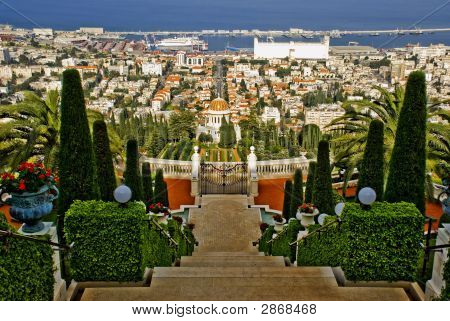 Bahai-helligdommen, de terrassehaver