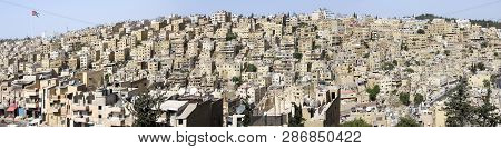 Amman, Jordan - April 17, 2014: City Panorama Of Amman - The Capital Of The Kingdom Of Jordan