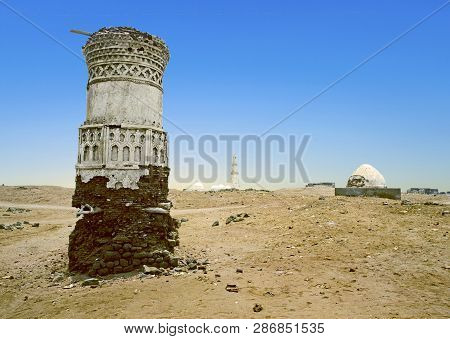 Old Abandoned Ruins In The Desert In Mokka, Yemen, Arabia