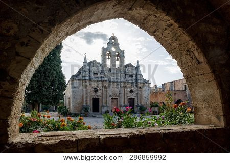 Arkadi, Crete - September 24: Eastern Orthodox Monastery On September 24 On September 24, 2017 In Ar
