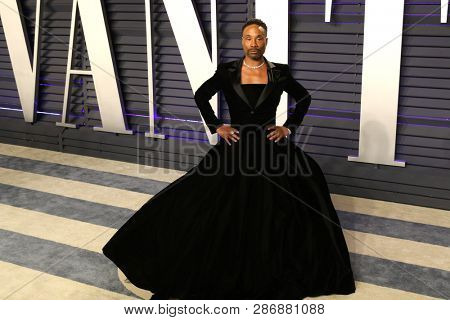 BEVERLY HILLS - FEB 24: Billy Porter at the 2019 Vanity Fair Oscar Party at The Wallis Annenberg Center for the Performing Arts on February 24, 2019 in Beverly Hills, CA