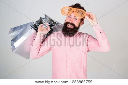 Happy Shopping With Bunch Paper Bags. Profitable Deal. Shopping Addicted Consumer. How To Get Ready 