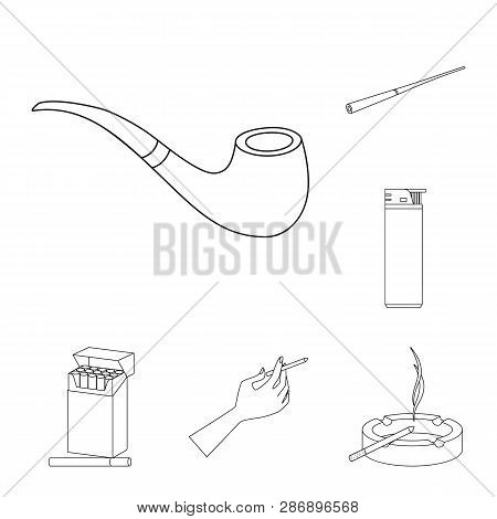 Vector Design Of Health And Nicotine Icon. Set Of Health And Statistics Vector Icon For Stock.