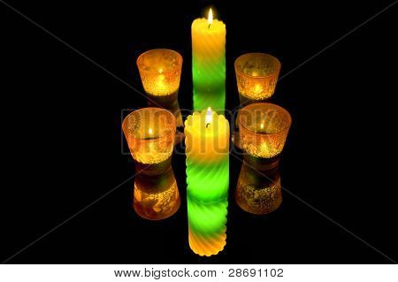 Candele colorate. Isolare.