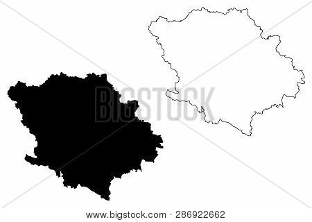 Poltava Oblast (administrative Divisions Of Ukraine, Oblasts Of Ukraine) Map Vector Illustration, Sc